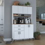 Hanah Home Armario Multiusos Blanco y Nogal